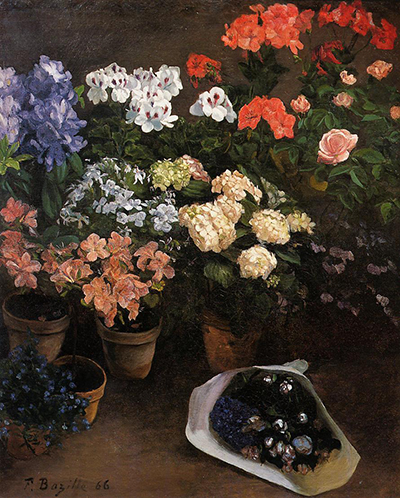 Study of Flowers Frederic Bazille